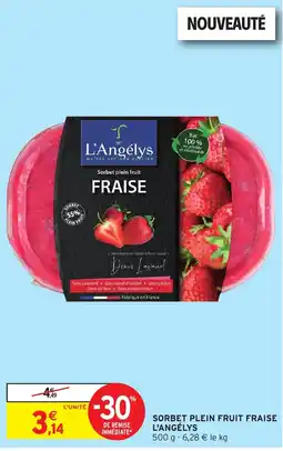 Intermarché Sorbet plein fruit fraise l'angélys offre