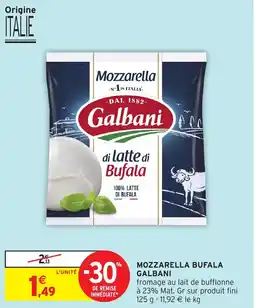 Intermarché Mozzarella bufala galbani offre