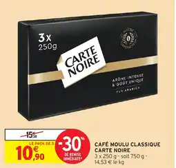 Intermarché Café moulu classique carte noire offre