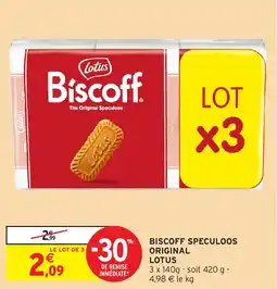 Intermarché Lotus biscoff speculoos original lotus offre