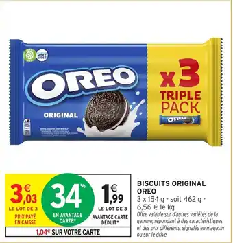 Intermarché Biscuits original oreo offre