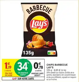 Intermarché Chips barbecue lay's offre