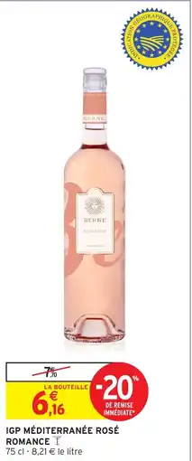 Intermarché Igp méditerranée rosé romance offre