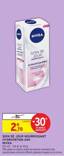 Intermarché Soin de jour nourrissant hydratation 24h nivea offre