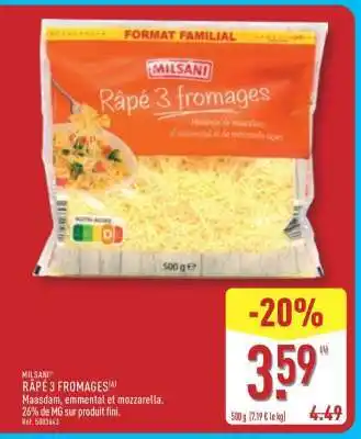 ALDI Râpé 3 Fromages offre