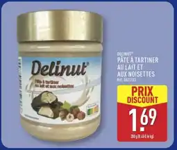 ALDI Delinut Pâte à tartiner au lait et aux noisettes offre
