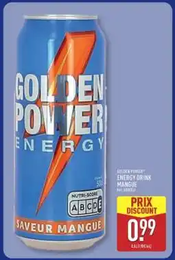 ALDI GOLDEN POWER ENERGY DRINK MANGUE offre