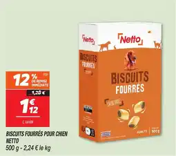 Netto Biscuits fourrés pour chien netto offre
