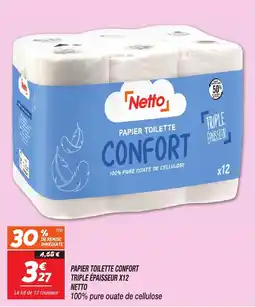 Netto Papier toilette confort triple épaisseur x12 netto offre