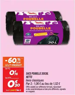 Netto Sacs poubelle netto offre