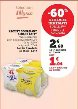 Bi1 Alsace lait - yaourt gourmand offre