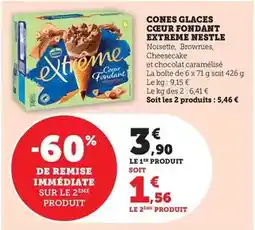 Bi1 Nestlé - cones glaces cœur fondant extreme offre