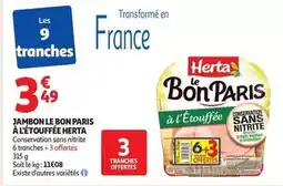 Auchan Supermarché Herta - jambon le bon paris à l'étouffée offre