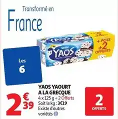 Auchan Supermarché Nestlé - yaos yaourt a la grecque offre