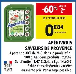 Supeco Apérivrais Apérivrais Saveurs de Provence offre