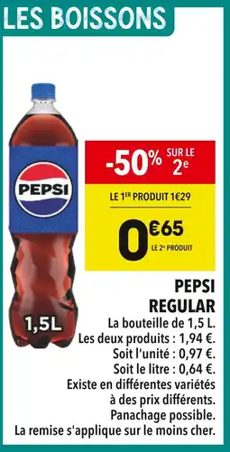 Supeco Pepsi Pepsi Regular offre