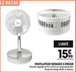Supeco E-DREAM Ventilateur nomade offre