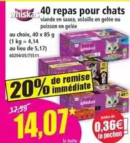 Norma Whiskas - repas pour chats offre