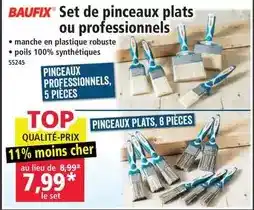 Norma Baufix - set de pinceaux plats ou professionals offre