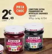 E.Leclerc Beyer - confiture extra framboises ou myrtilles sauvages offre