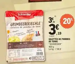 E.Leclerc Schneider - galettes de pommes de terre offre