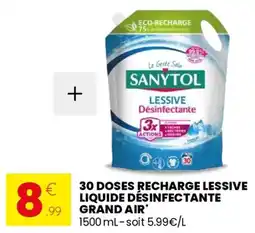 Stokomani 30 doses recharge lessive liquide désinfectante grand air offre