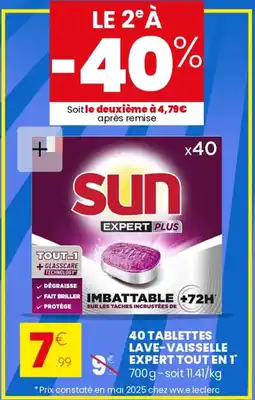 Stokomani 40 tablettes lave-vaisselle expert tout en 1 offre