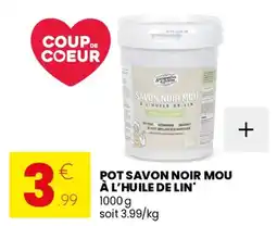 Stokomani Pot savon noir mou à l'huile de lin offre