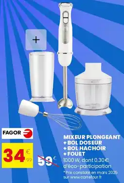 Stokomani Mixeur plongeant + bol doseur + bol hachoir + fouet offre