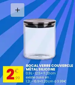 Stokomani Bocal verre couvercle métal silicone offre