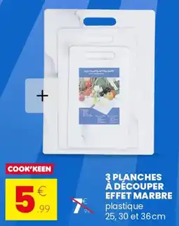 Stokomani 3 planches à découper effet marbre offre