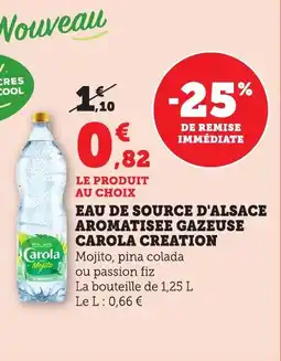 Maximarché Eau de source d'alsace aromatisee gazeuse carola creation offre