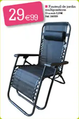 Kandy Fauteuil de jardin multipositions offre