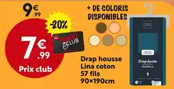 Maxi Bazar Drap housse Lina coton 57 fils offre