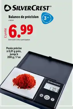 Lidl SilverCrest Balance de précision offre