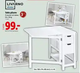 Lidl LIVARNO Table pliante offre