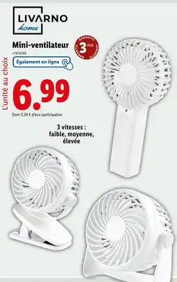Lidl LIVARNO home Mini-ventilateur offre