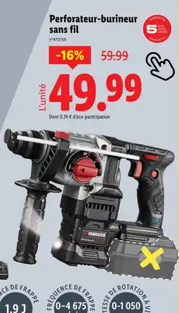 Lidl PARKSIDE Perforateur-burineur sans fil offre