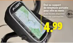Lidl CRIVIT Étui ou support de téléphone portable pour vélo ou moto offre