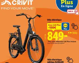 Lidl Crivit Vélo électrique offre