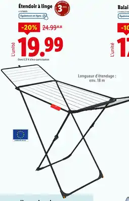 Lidl Étendoir à linge offre