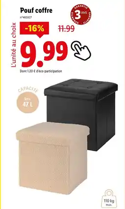 Lidl Pouf coffre offre