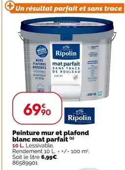 Weldom Ripolin Peinture mur et plafond blanc mat parfait offre