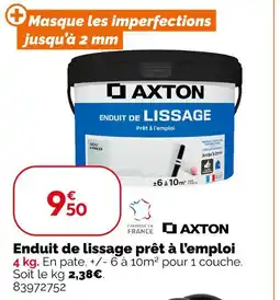 Weldom AXTON Enduit de lissage prêt à l'emploi offre