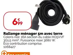 Weldom Rallonge ménager 5m avec terre offre