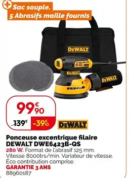 Weldom DEWALT Ponceuse excentrique filaire offre