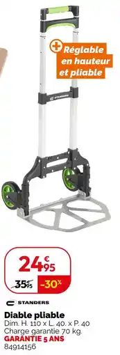 Weldom Standers Diable pliable offre