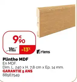 Weldom Artens Plinthe MDF offre