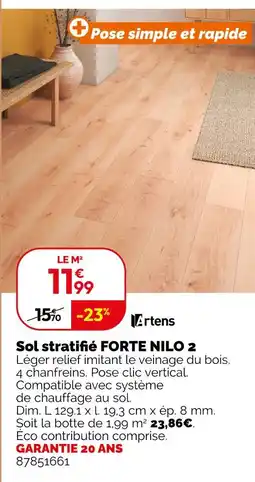 Weldom Artens Sol stratifié FORTE NILO 2 offre