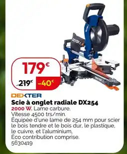 Weldom DEXTER Scie à onglet radiale DX254 offre
